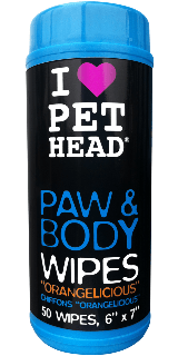 Lenços Umedecidos Para Cães - Pet Head Paw & Body Wipes